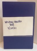 Beta Max video tape marked Whitney Houston Test 9/14/01