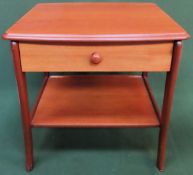 Mid 20th century Teak single drawer side table. Approx. 51cm H x 63cm W x 46cm D Reasonable used