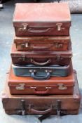 Various small vintage leather and other cases all used and unchecked