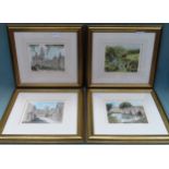 Johnny Mann, set of four framed limited edition pencil signed prints All appear in reasonable used