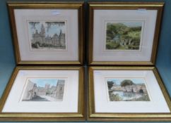 Johnny Mann, set of four framed limited edition pencil signed prints All appear in reasonable used