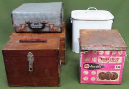 Sundry lot including two projectors, bread bin etc All in used condition, unchecked