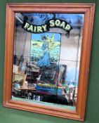 20th century 'Fairy Soap' framed advertising wall mirror. Approx. 66 x 52cms