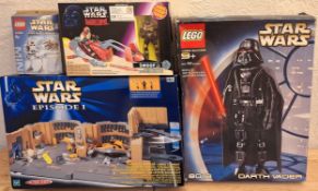 BOXED LEGO STAR WARS DARTH VADER, BOXED STAR WARS EPISODE 1 NABOO HANGER - FINAL COMBAT, BOXED