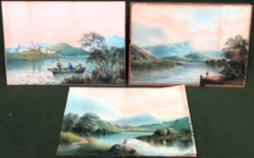 Three various late 19th century unframed pastoral Watercolours by Henry Magenis depicting river