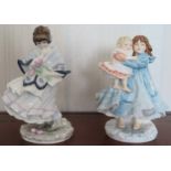 Two Royal Worcester figures - Love & This Lovely Day reasonable used condition