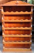 20th century pine freestanding 'Penny' wine rack. Approx. 104 x 64 x 23cms reasonable used with