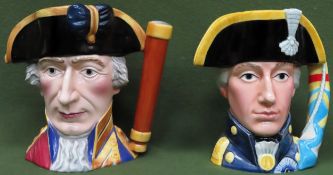 Two Franklin Porcelain ceramic character jugs, from The Maritime Trust - Lord Admiral St.