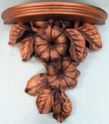 Decorative floral composition wall bracket. Approx. 34 x 34cms reasonable used condition