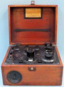 Vintage mahogany cased Cambridge Instrument Co. P/H Meter. Approx. 19.5 x 31 x 25cms used not