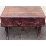 Small 19th century drop leaf table. Approx. 45 x 63 x 70cms use scuffs scratches etc