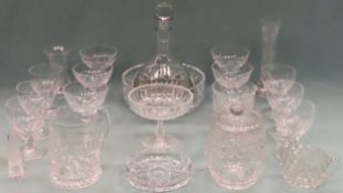Parcel of various glassware Inc. stemmed glasses, decanter, bowls etc all used and unchecked