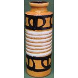 Mid 20th century glazed ceramic vase, stamped West Germany. Approx. 27cms H reasonable used
