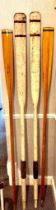 TWO PAIRS OF OARS, PAINTED AND VARNISHED, APPROX 258 x 244cm