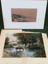 Two Stanley Herdman unframed watercolours including Heysham Point Both in used condition