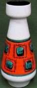 Mid 20th century glazed ceramic vase, stamped Germany. Approx. 31cms H reasonable used condition