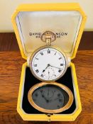 9ct GOLD DENNISON POCKET WATCH, BIRMINGHAM 1925