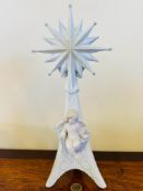 LLADRO CHERUB AND STAR FIGURE CANDLE HOLDER, APPROX 34cm HIGH