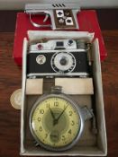 PHOTO FLASH TABLE LIGHTER PLUS ANOTHER, PLUS A METAL CASED POCKET WATCH WATCH