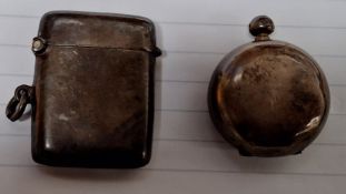 SILVER VESTA CASE, BIRMINGHAM ASSAY, 1902, ALSO SOVEREIGN CASE