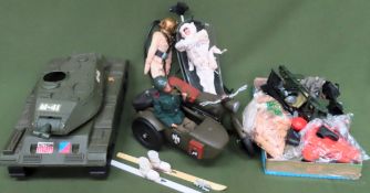Quantity of 1960's/70's mixed Action Man toys Inc. three figures etc all used and unchecked