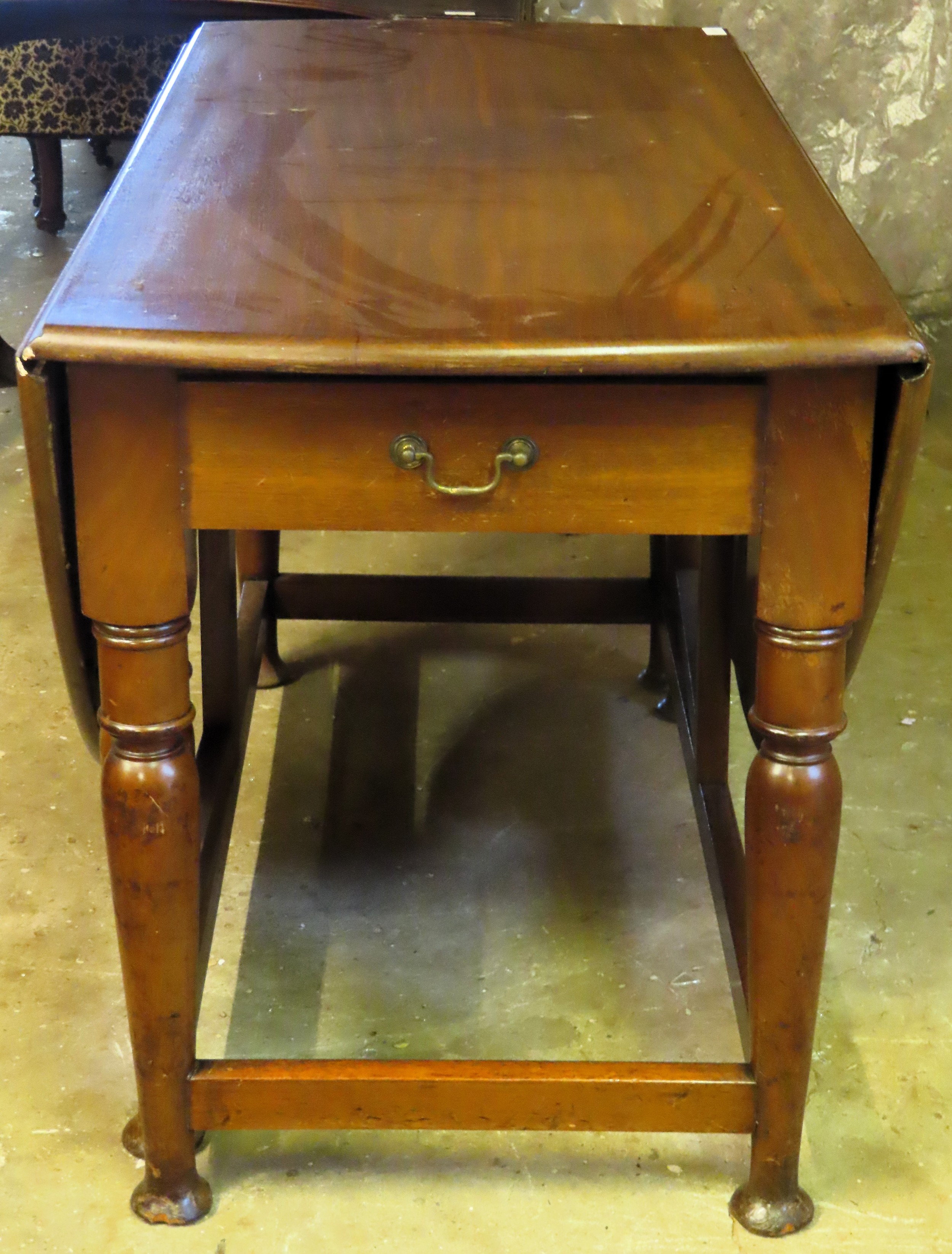 Early 20th century large gateleg dining table with drawers to both sides. Approx. 73cm H x 158cm W x - Image 2 of 2