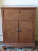 Mahogany drop front side cabinet. Approx. 87cm H x 67cm W x 34cm D Reasonable used condition, scuffs