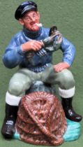 Royal Doulton glazed ceramic figure - The Lobster Man. HN2317 reasonable used condition