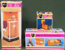 1970/80's Pedigree Sindy boxed Bathroom related items All in used condition, unchecked