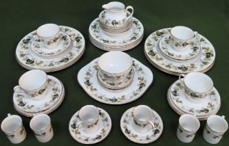 Quantity of Royal Doulton Larchmont dinnerware. Approx. 50 pieces all used unchecked appears