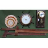 Two barometers, set squares Dring and Fage All in used condition