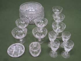 Parcel of various glassware Inc. set of four Tudor stemmed glasses all used and unchecked
