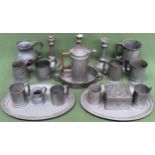 Quantity of various pewter ware Inc Park, etc all used and unchecked