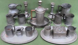 Quantity of various pewter ware Inc Park, etc all used and unchecked