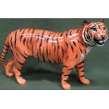 Large Beswick glazed ceramic Tiger. Approx. 32cms L reasonable used condition