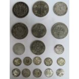 Various Victorian and Georgian Silver coinage. Total Weight Approx. 110.2g All used