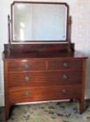 Early 20th century mahogany dressing table. Approx. 147cm H x 97cm W x 50cm D Used condition, scuffs
