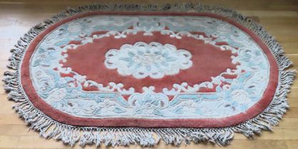 Decorative Chinese floor rug. Approx. 174 x 112cms reasonable used condition. needs a clean