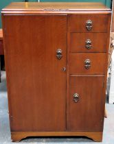 Art Deco style oak 'Beeaneze' sectional tallboy. Approx. 119 x 83 x 45cms reasonable used
