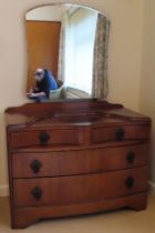 Art Deco style oak dressing table. Approx. 150 x 99 x 57cms reasonable used condition scuffs and