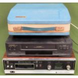 National Panasonic 8 Track Record Player, Mitsubishi VHS player, plus Sobell reel to reel tape