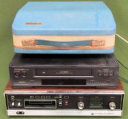 National Panasonic 8 Track Record Player, Mitsubishi VHS player, plus Sobell reel to reel tape