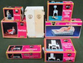 1970/80's Pedigree Sindy various boxed and unboxed bedroom related items All in used condition,