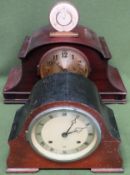 Three various vintage mantle clocks All in used condition, unchecked and not tested for working
