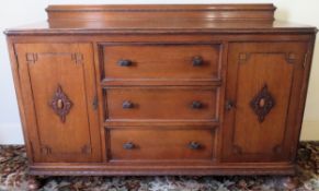 20th century mahogany sideboard. Approx. 103cm H x 131cm W x 52cm D Reasonable used condition,
