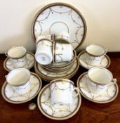 ROYAL ALBERT CROWN CHINA ENGLAND PART TEA SET, TWENTY-FOUR PIECES