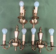 Two double sconce wall lights, plus two single sconce wall light