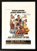 ORIGINAL FILM POSTER THE MAN WITH THE GOLDEN GUN, 'L'HOMME AU PISTOLET D'OR', APPROX 53 x 35cm