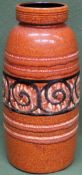 Large Scheurich West German glazed pottery vase. Approx. 39cms H reasonable used condition