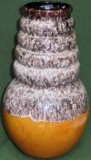 Large Scheurich West German glazed pottery vase. No. 269-40. Approx. 41cms H reasonable used